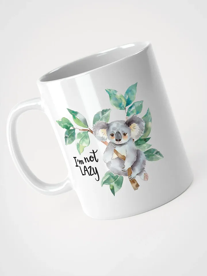 Not Lazy Koala White Glossy Mug product image (2)