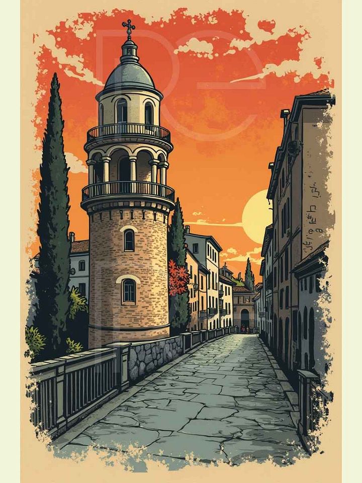 Tower at Sunset - 12x18 product image (1)