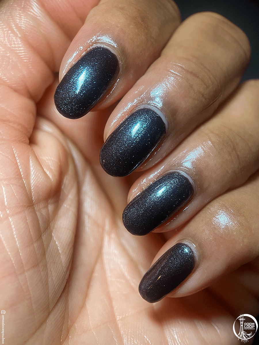 RUINCHARMED - Dark Bruised-Red and Green Shimmer Nail Polish product image (6)