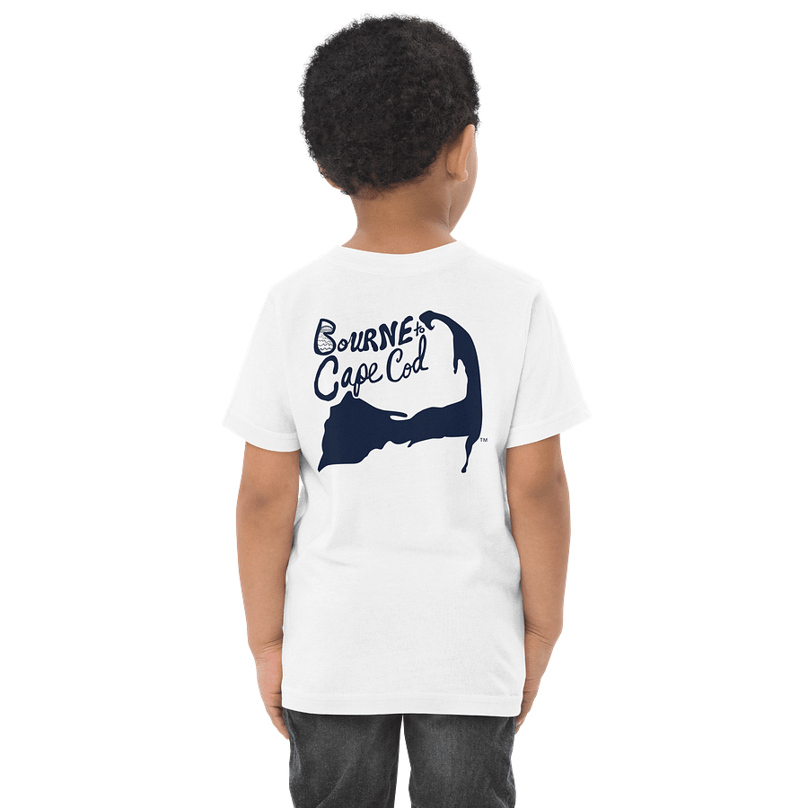 BRN.2C.C.™/BOURNE to Cape Cod™ | DTG Vintage Print | Toddler T-Shirt | Coastal Jersey Tee for Littles | Navy Logos product image (5)