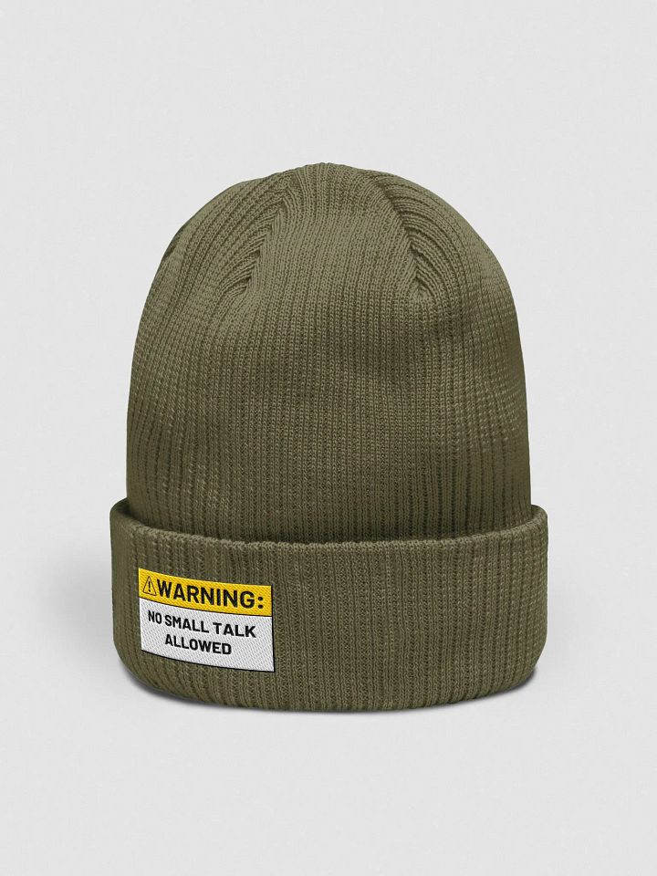 NO SMALL TALK ALLOWED organic ribbed beanie product image (2)