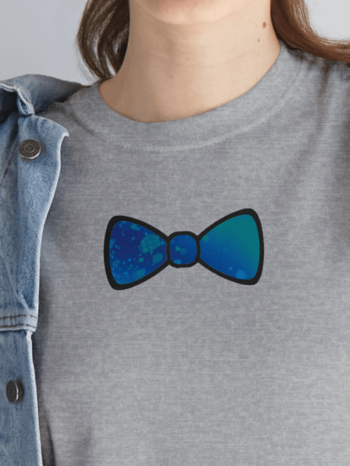 Blue Blend Watercolor Bow Tie Shirt product image (5)
