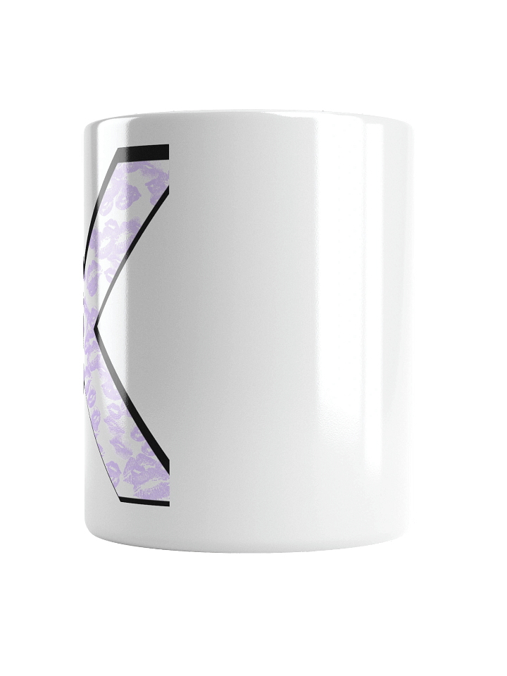 White X Lilac Lipstick Kisses | Glossy White Mug product image (2)