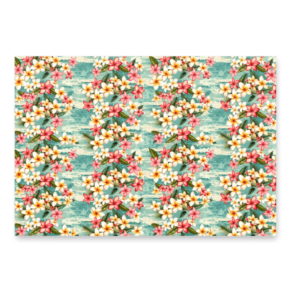 Tropical Christmas Floral Waves Wrapping Paper product image (1)