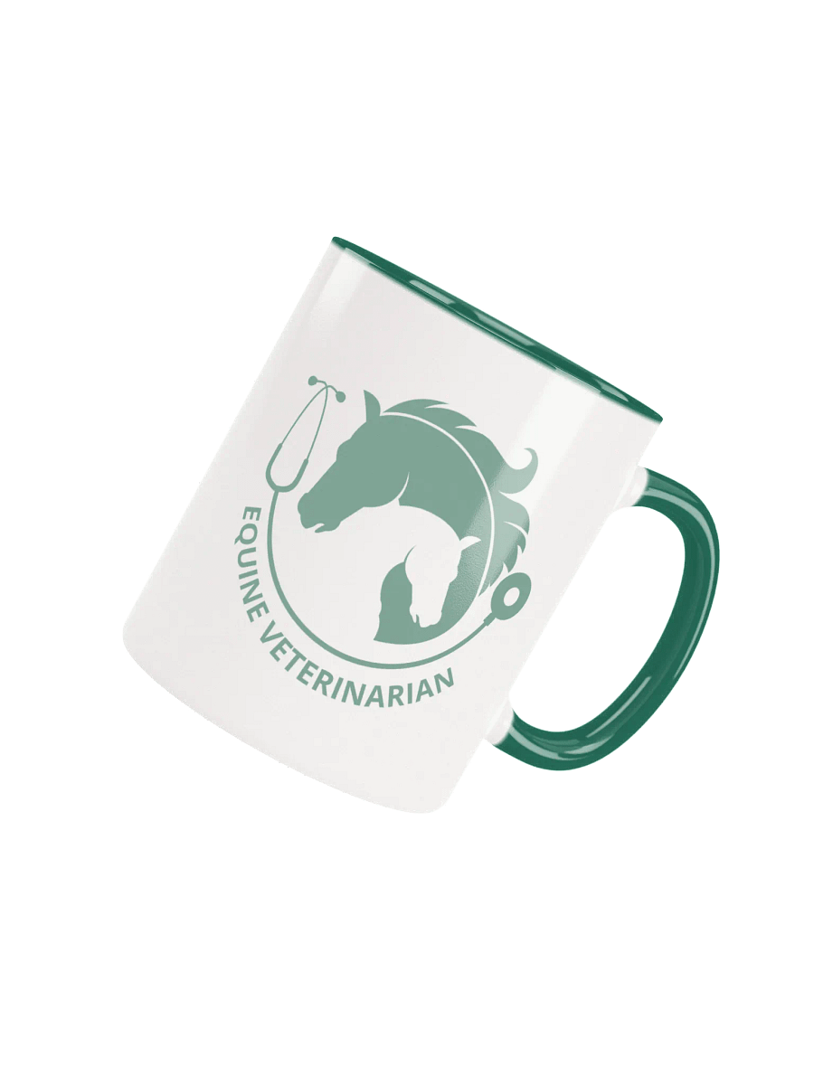 "Equine veterinarian" Ceramic Mug with color inside product image (4)