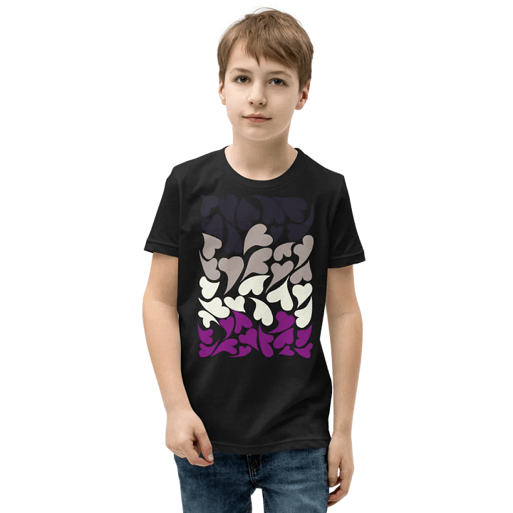 Nestled PRIDE Asexual T-shirt (Youth) product image (1)