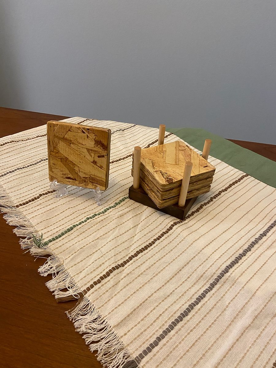 OSB Plywood Coasters with Base - v2 product image (1)