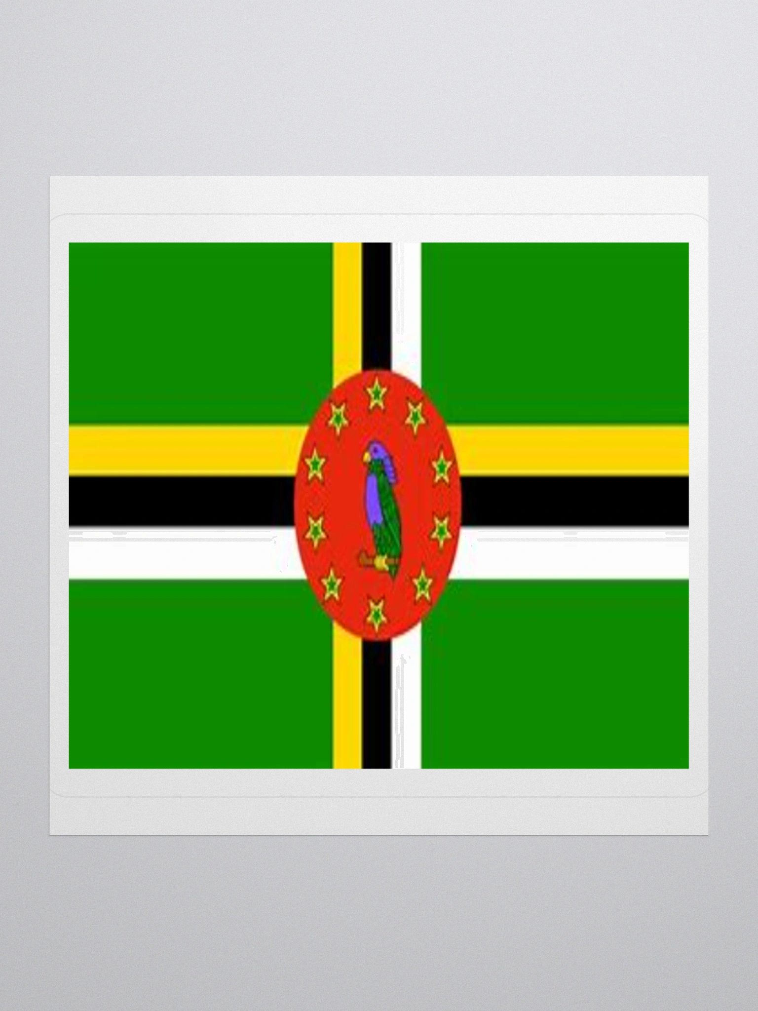 Dominica Flag Sticker | Ten Stars Design | Durable Vinyl | 3 Sizes product image (2)