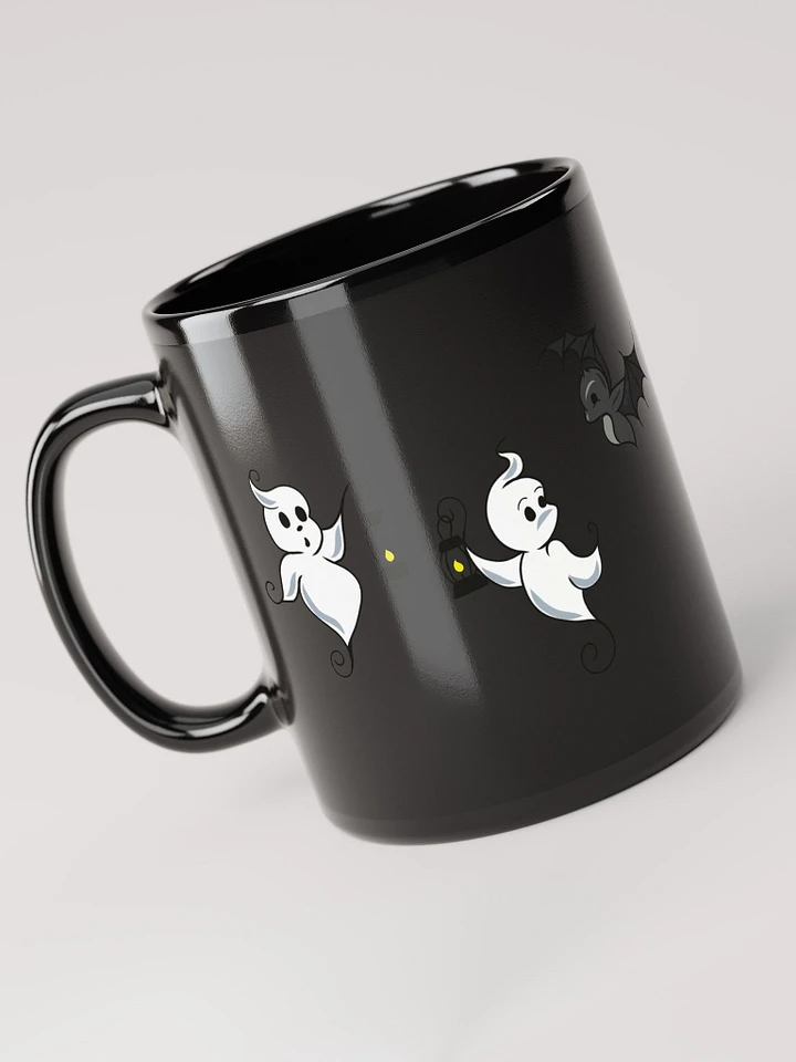 Ghosts and Bat Black Glossy Mug product image (1)