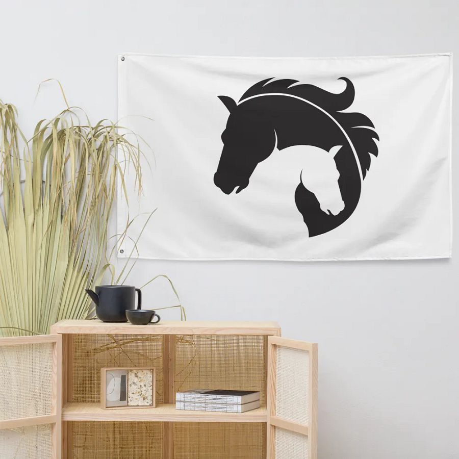 Mystical Equine YinYang Emblem Flag product image (7)