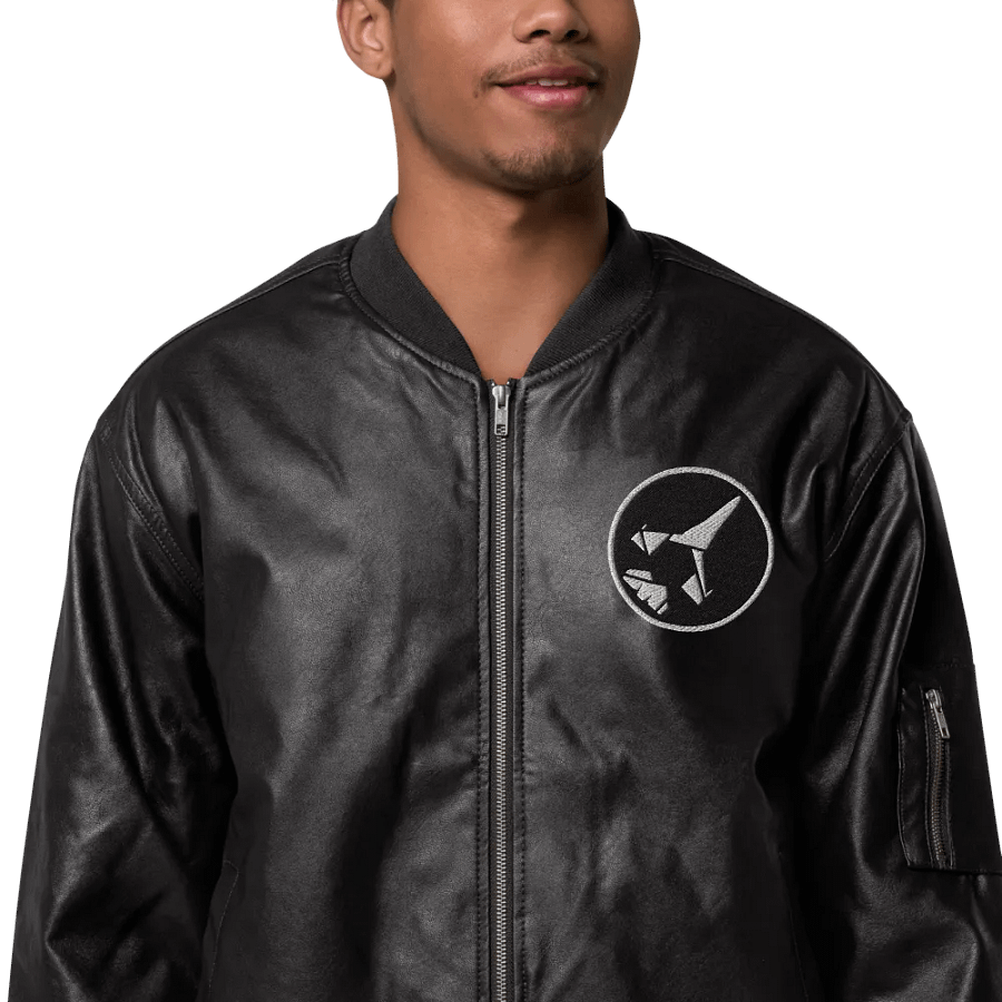 Faux Leather bomber jacket - channel logo product image (1)