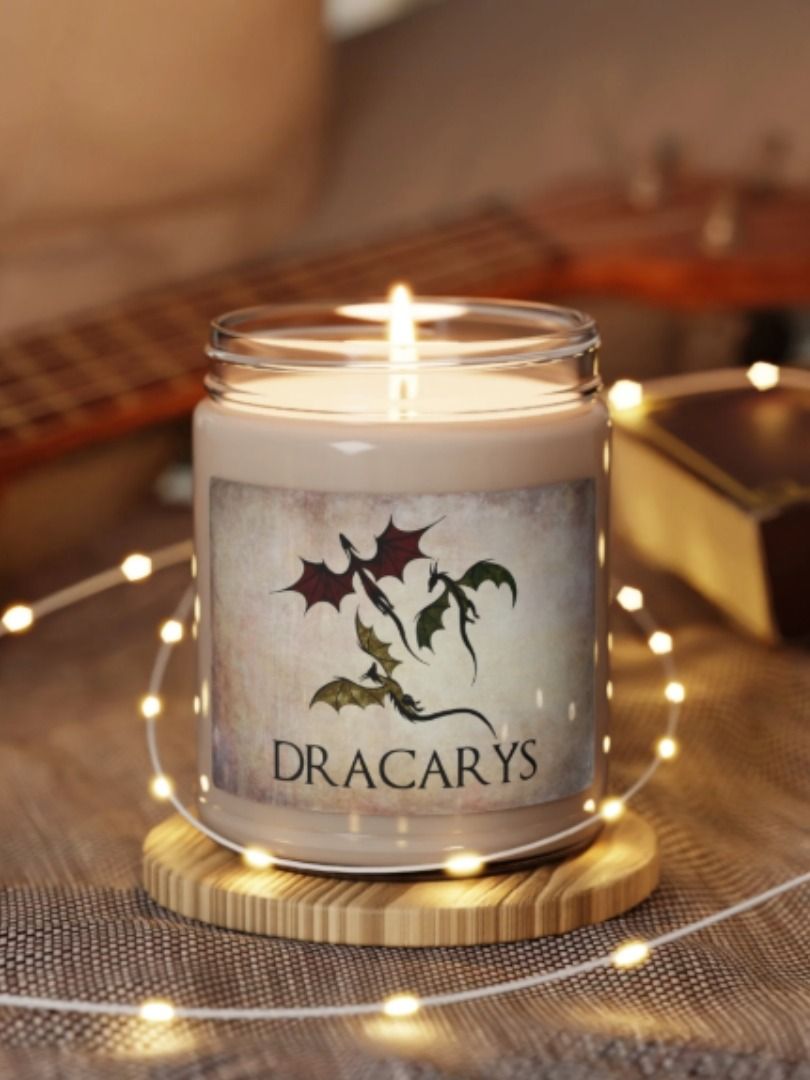 Dracarys Baby Dragon Candle - Fantasy Fire Candle with Dragon Art product image (4)