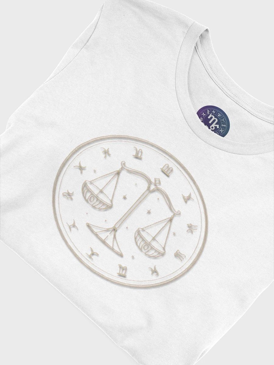 Exclusive Unisex Libra Zodiac T-Shirt - Minimalist Scales Design, Astrology Gift product image (87)