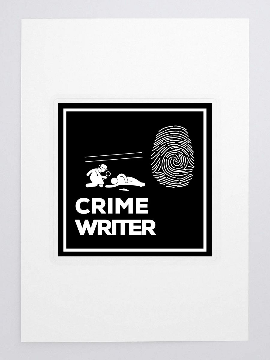 Crime Writer Sticker in black and white product image (3)