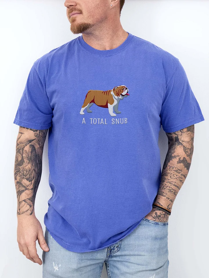 A Total Snub T-Shirt(Embroidered) of an English Bulldog(Tan & White) product image (2)