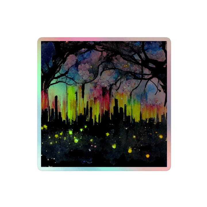 Dreamy City Lights Holographic Sticker Sheet product image (2)