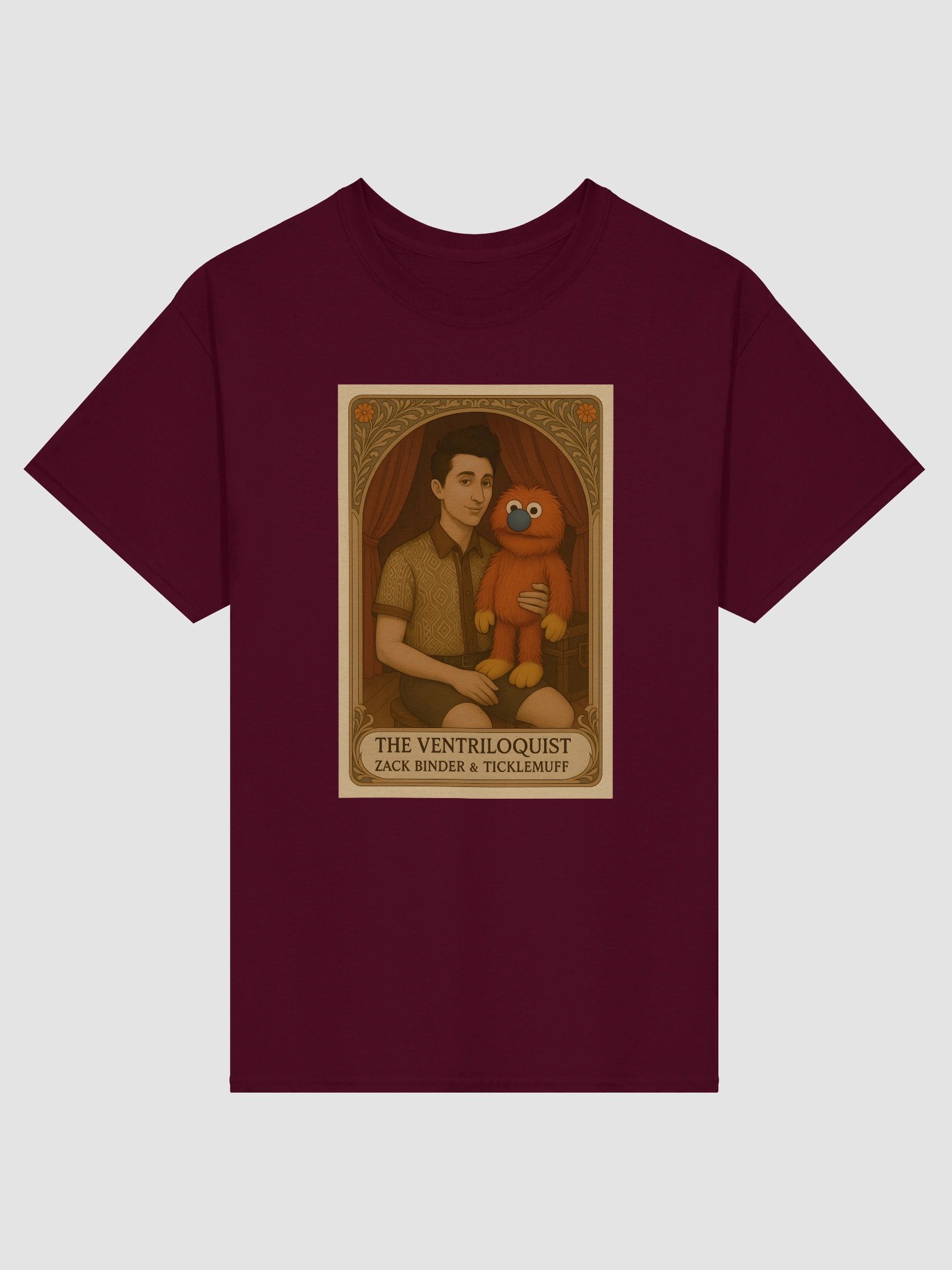 Tarot Card Shirt- Zack Binder and Ticklemuff - Lunch Therapy on the back - Unisex Ultra Cotton Tee product image (7)