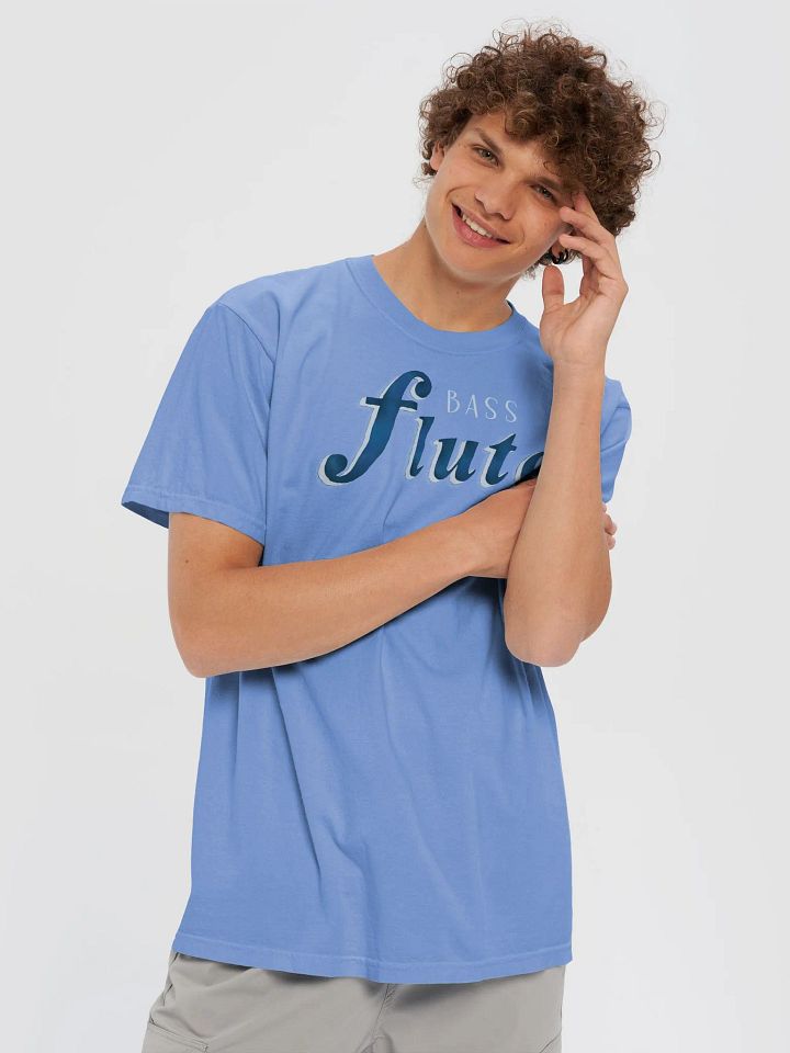Bass Flute Script T-Shirt - (Forte Symbol) - Unisex product image (2)