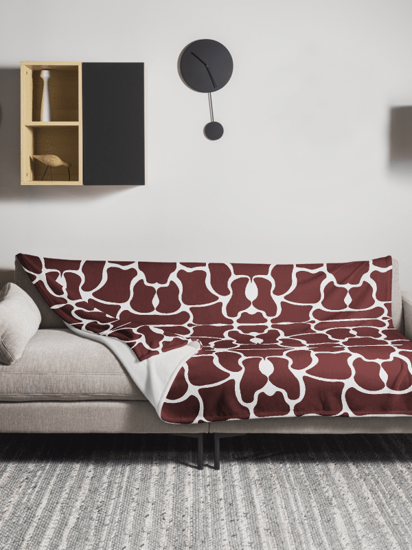 Brown Brick Mosaic Throw Blanket product image (3)