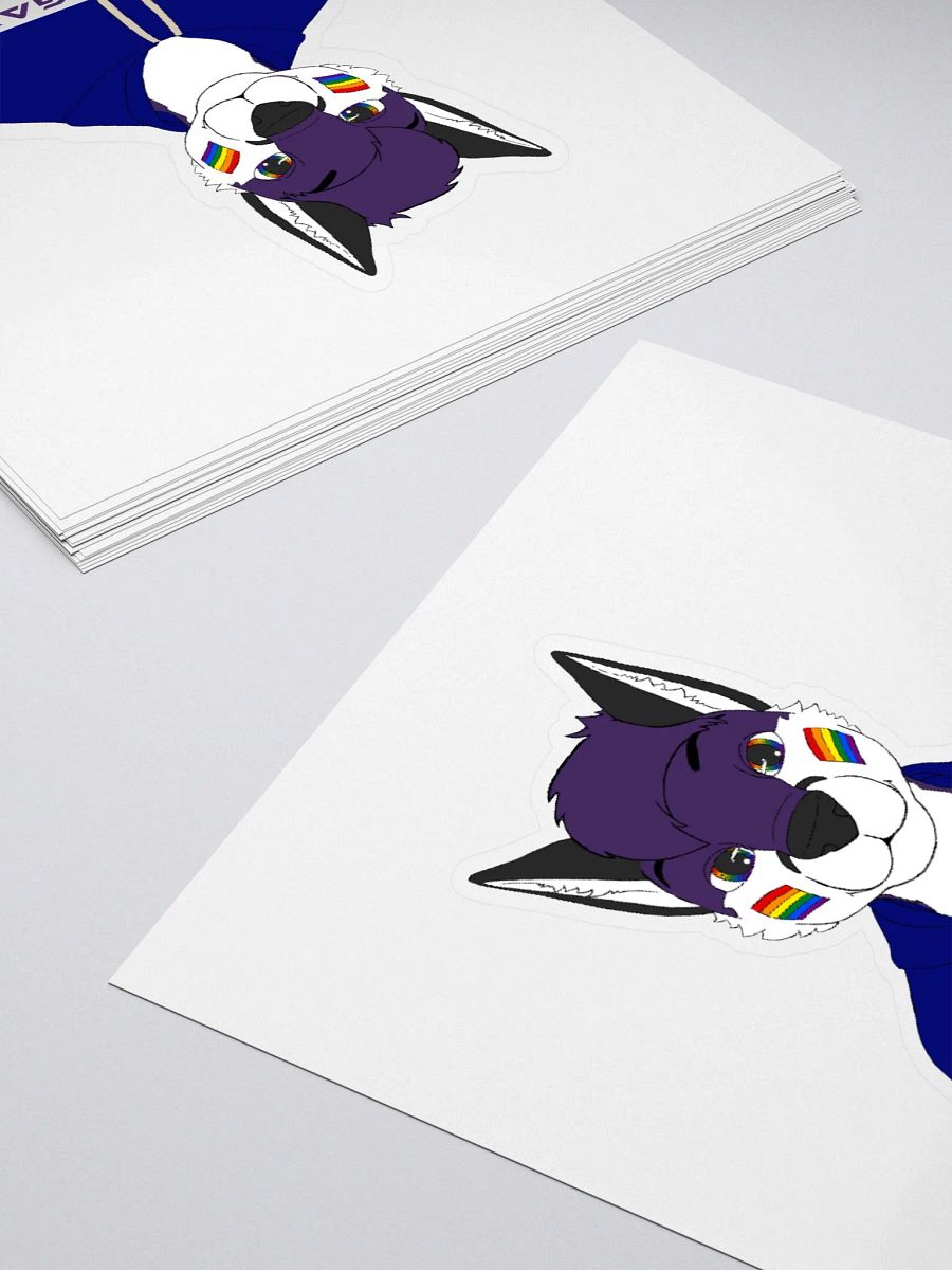 FelixTheGayFox - Kiss Cut Sticker (Purple Text) product image (4)