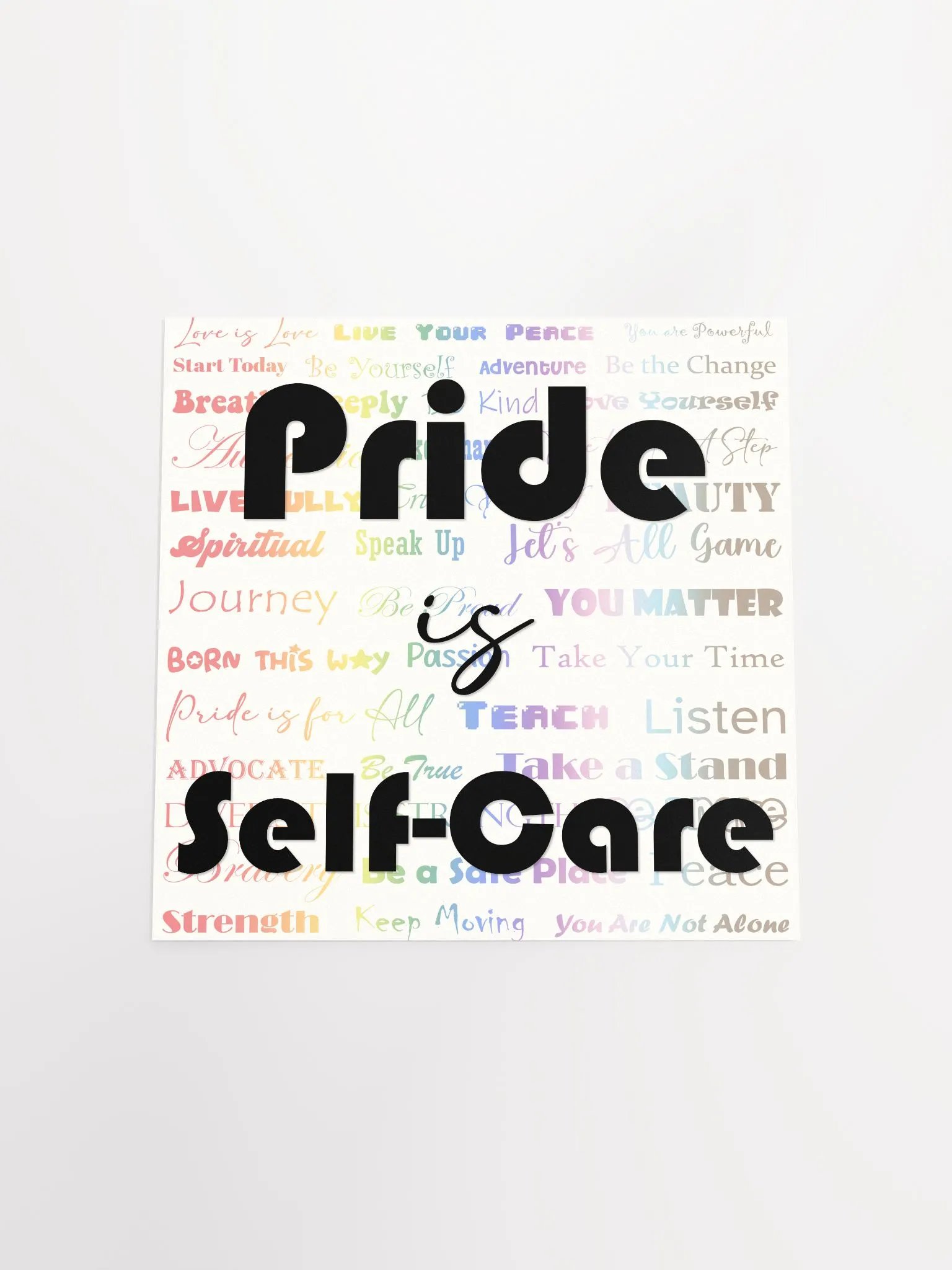 Pride Is Self-Care Square Poster product image (4)