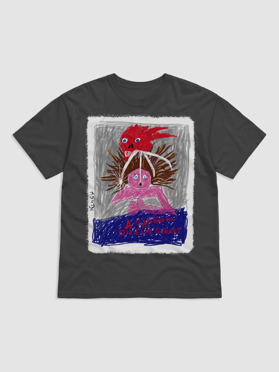 🛌 “A Nightmare on Elm Street” – Dreams Intruder Horror Crayon Unisex Tee 😱🛌 product image (2)