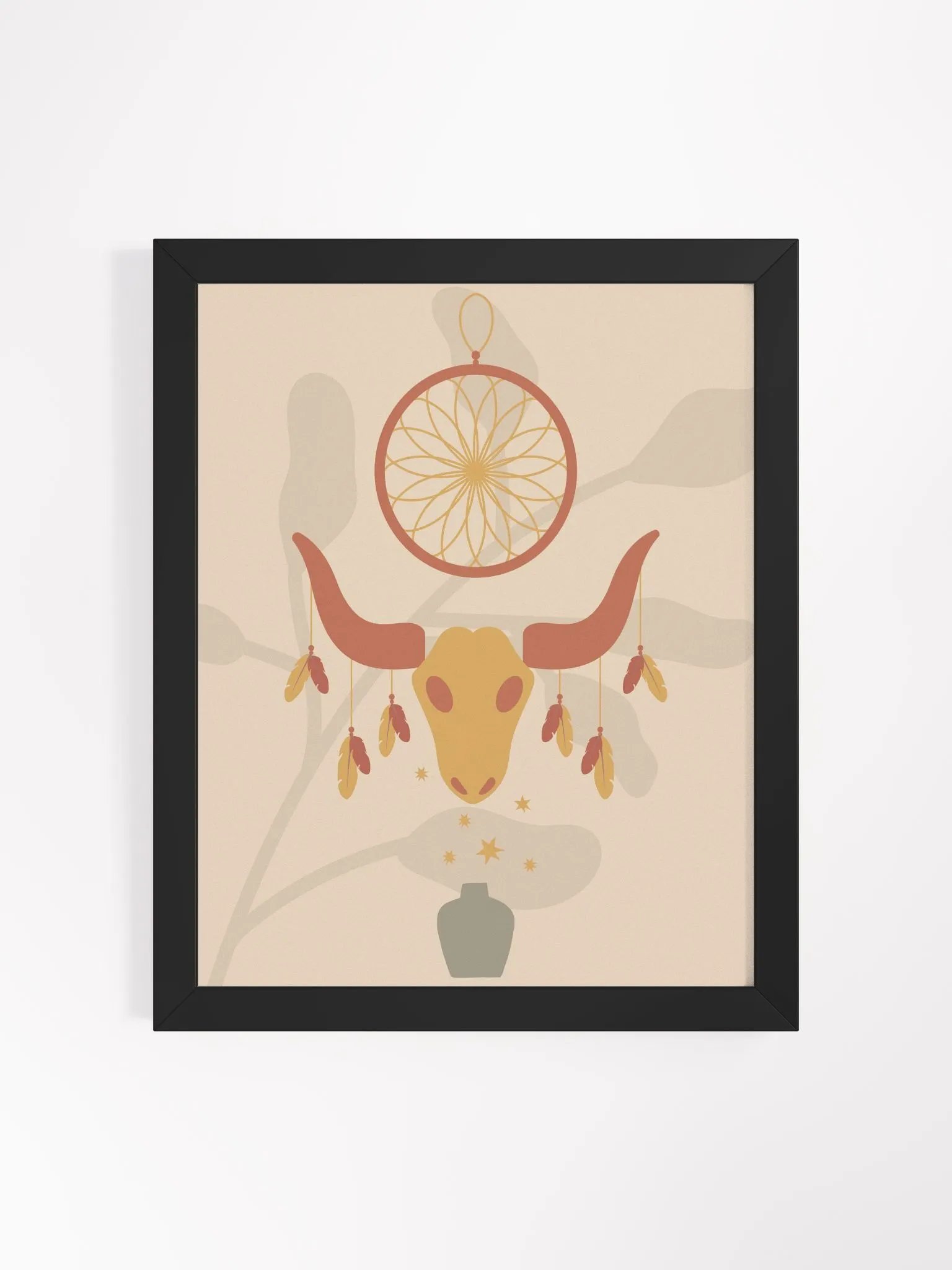 Dreamcatcher Steer Skull Matte Poster product image (10)