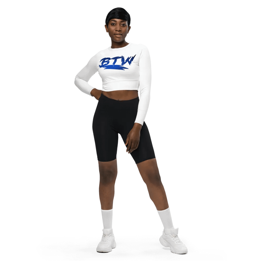 New BTW logo long sleeve crop top product image (1)
