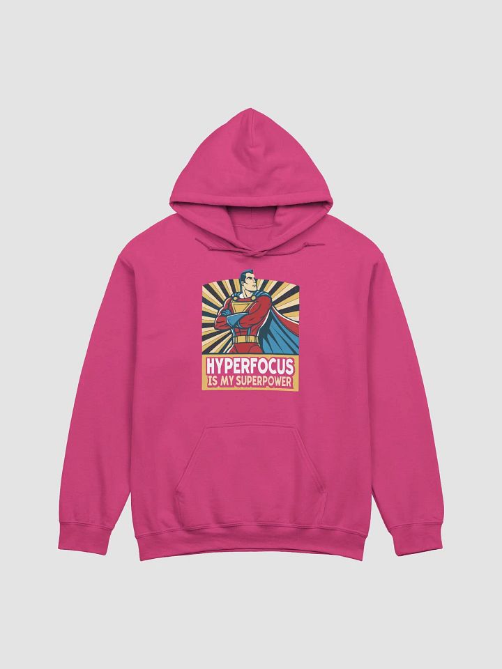 Hyperfocus Is My Superpower Hoodie - Pink Superhero Comic Style Hoodie product image (1)