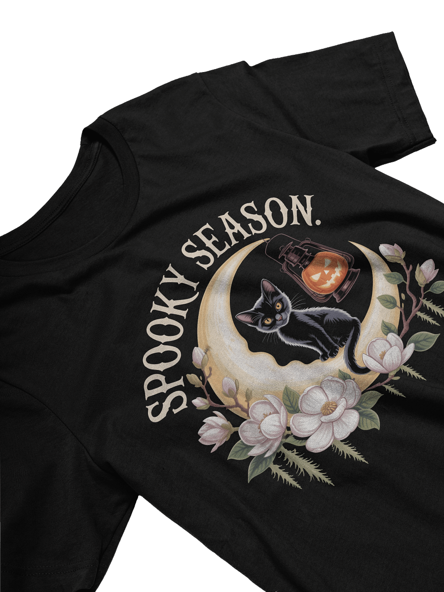 Spooky Season Cat on Moon T-Shirt product image (3)