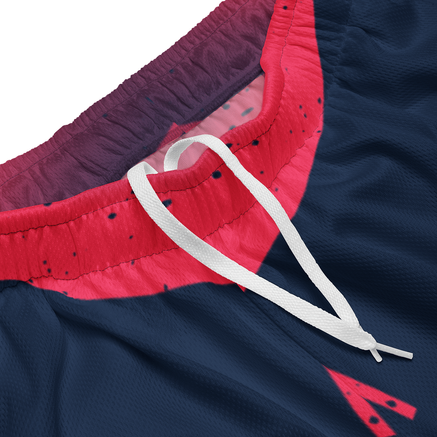 Red Stripes | Recycled Unisex Mesh Shorts product image (6)
