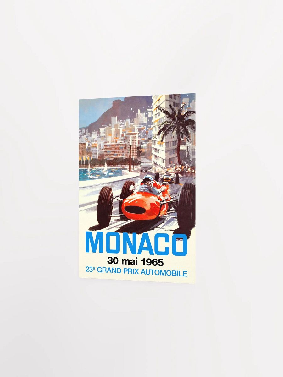 Monaco Vintage F1 Grand Prix, 1965 poster — Vintage Formula 1 poster, Monaco Grand Prix poster, retro travel poster, retro travel art product image (8)