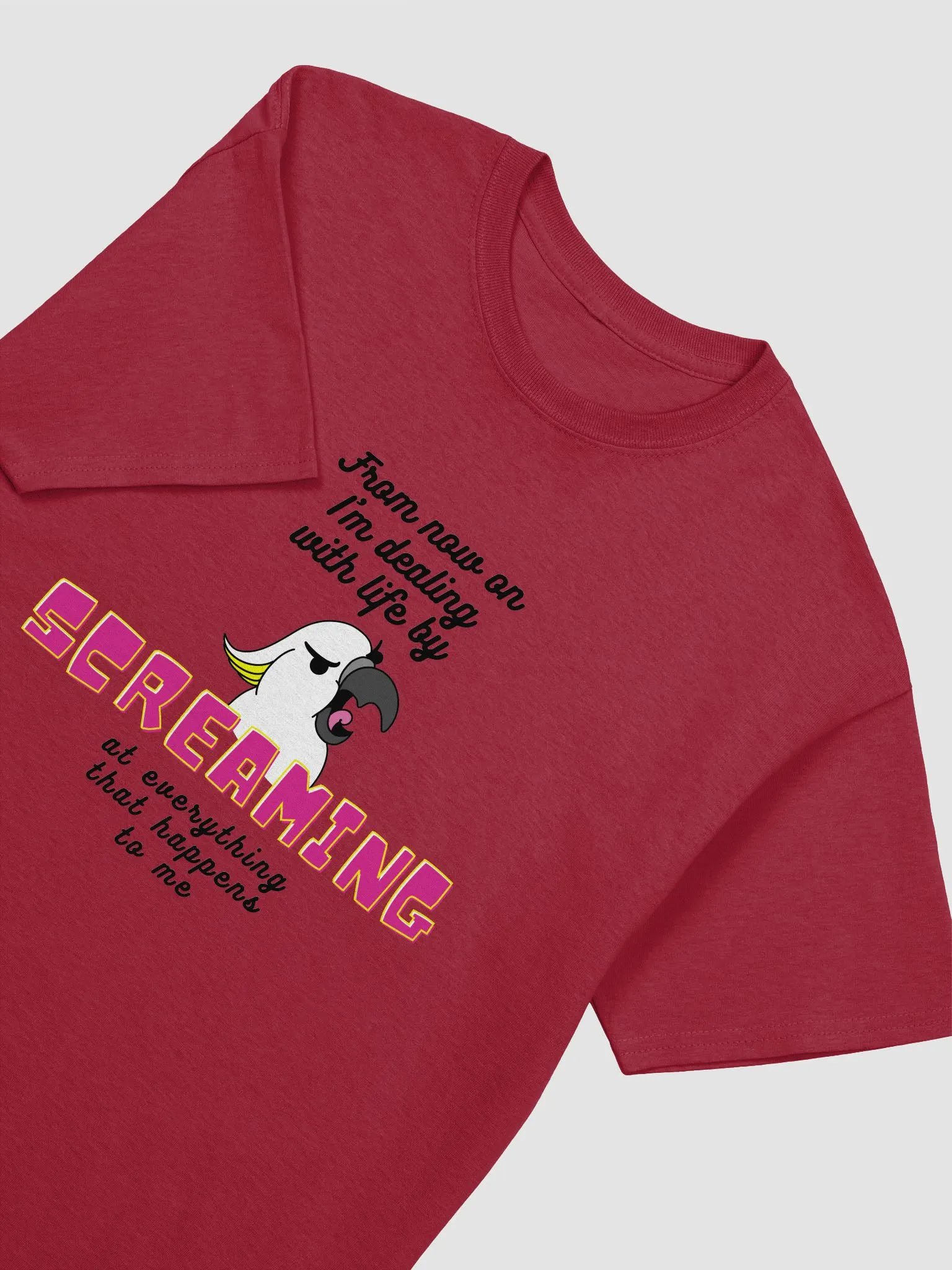 Screaming Cockatoo With Text Classic T-shirt Multicolor product image (3)