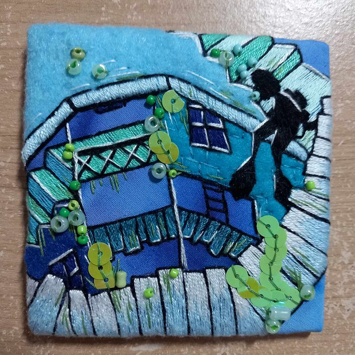 Deep Sea Diving Embroidery Square product image (2)