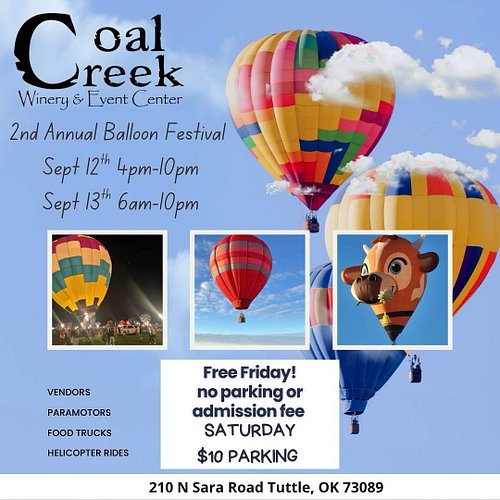 🎈 Come see us at the Coal Creek 2nd Annual Balloon & Kite Festival this weekend!

📍 Coal Creek Winery & Event Center
🎪 Friday...