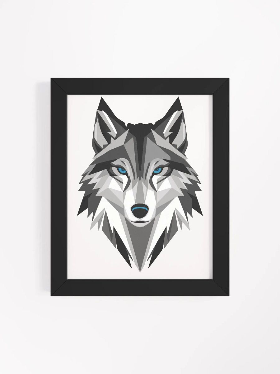 Modern Geometric Wolf Head Framed Poster - Contemporary Wall Art product image (50)