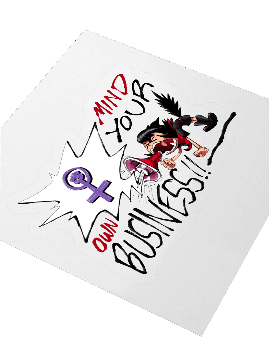Alunya - “Mind Your Own Business!!” Sticker product image (8)