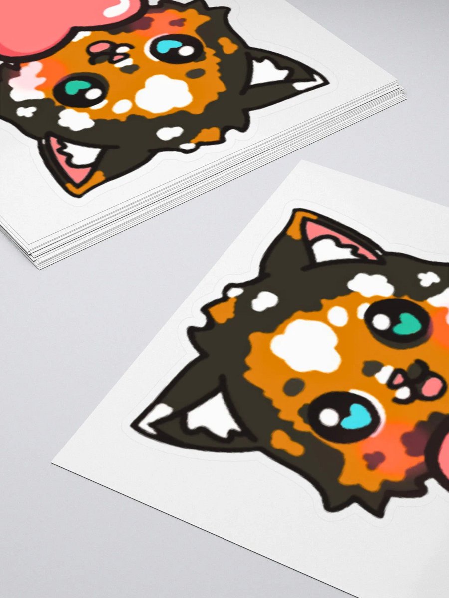 Kawaii Cat Hand-drawn Heart Sticker Set product image (12)