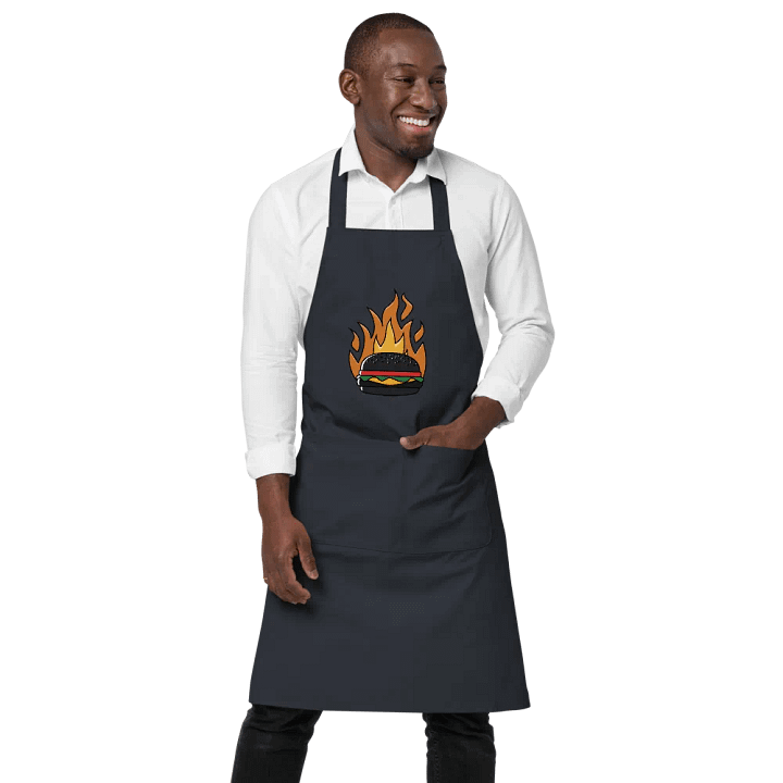 Burning Burger cotton apron product image (1)