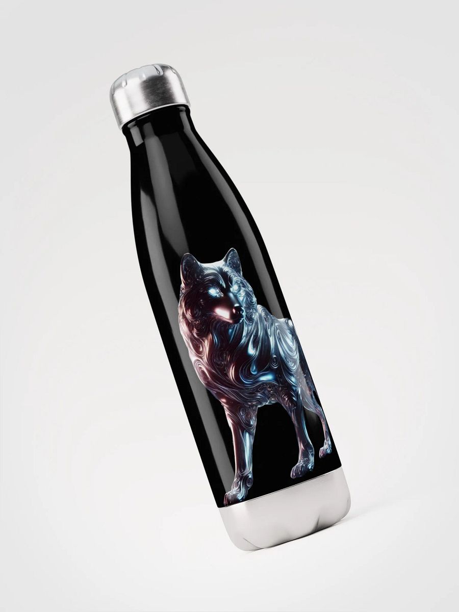 Liquid Metal Wolf #1 Stainless Steel Water Bottle product image (3)