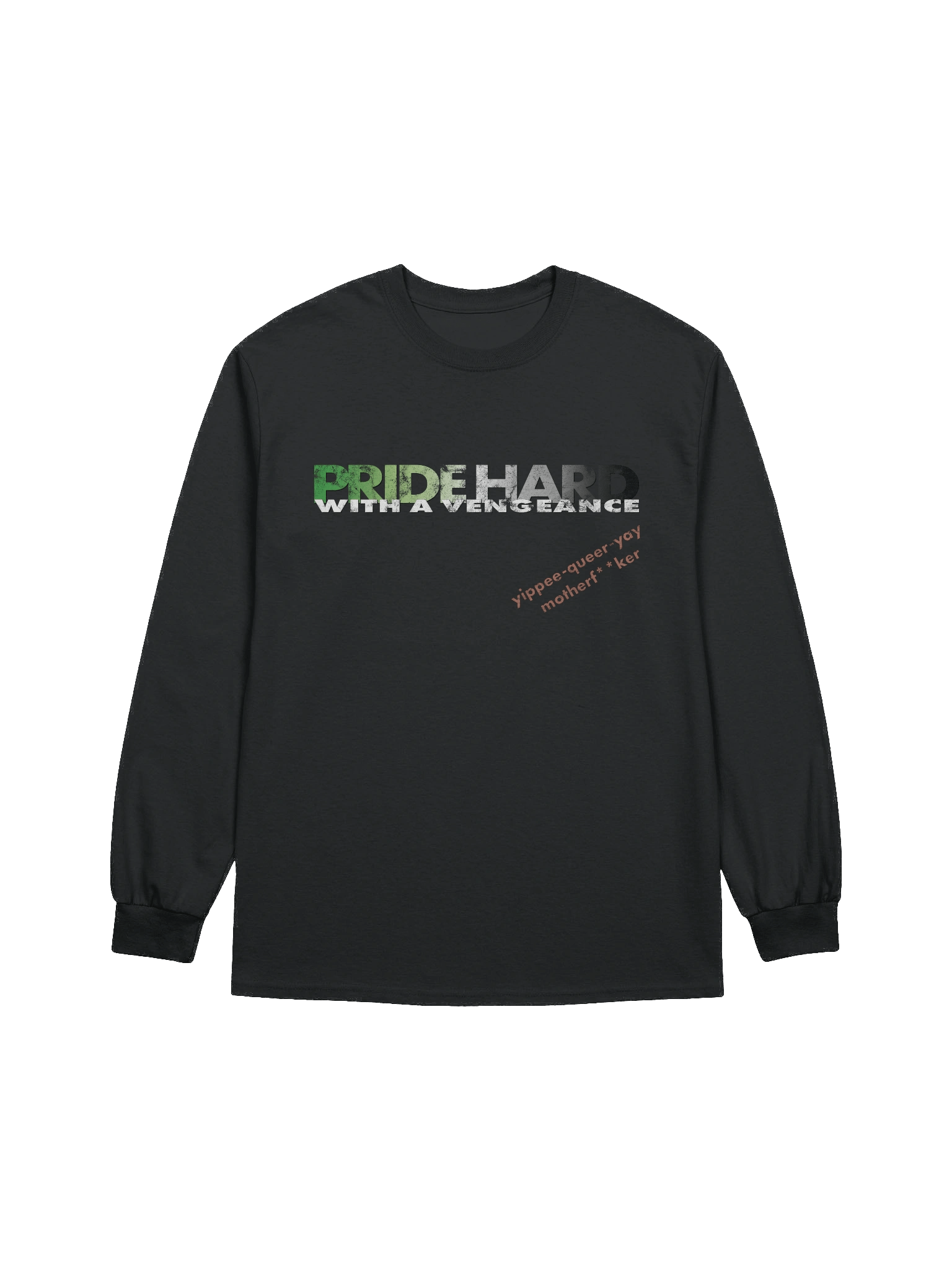 Aromantic "Pride Hard" Long Sleeve Tee product image (1)