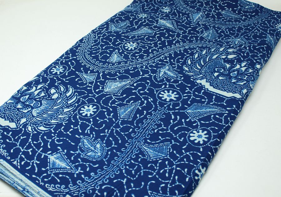 Tessuto Wax Indigo Yoruba - Design Simboli Tradizionali - cod.603/A product image (2)