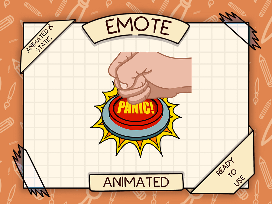 👋🏻🚨 PANIC BUTTON – Animated Emote product image (1)