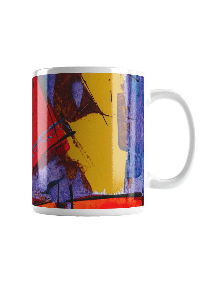 Abstract Modern Art Coffee Mug Vibrant Colorful Geometric Painting product image (2)