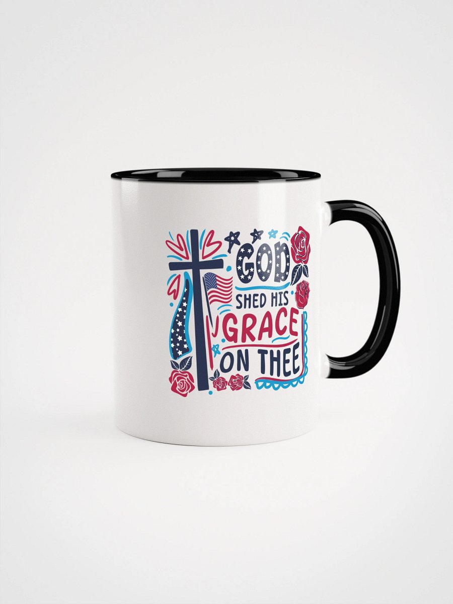 God Shed His Grace On Thee Patriotic Christian Inspirational Ceramic Coffee Mug product image (1)