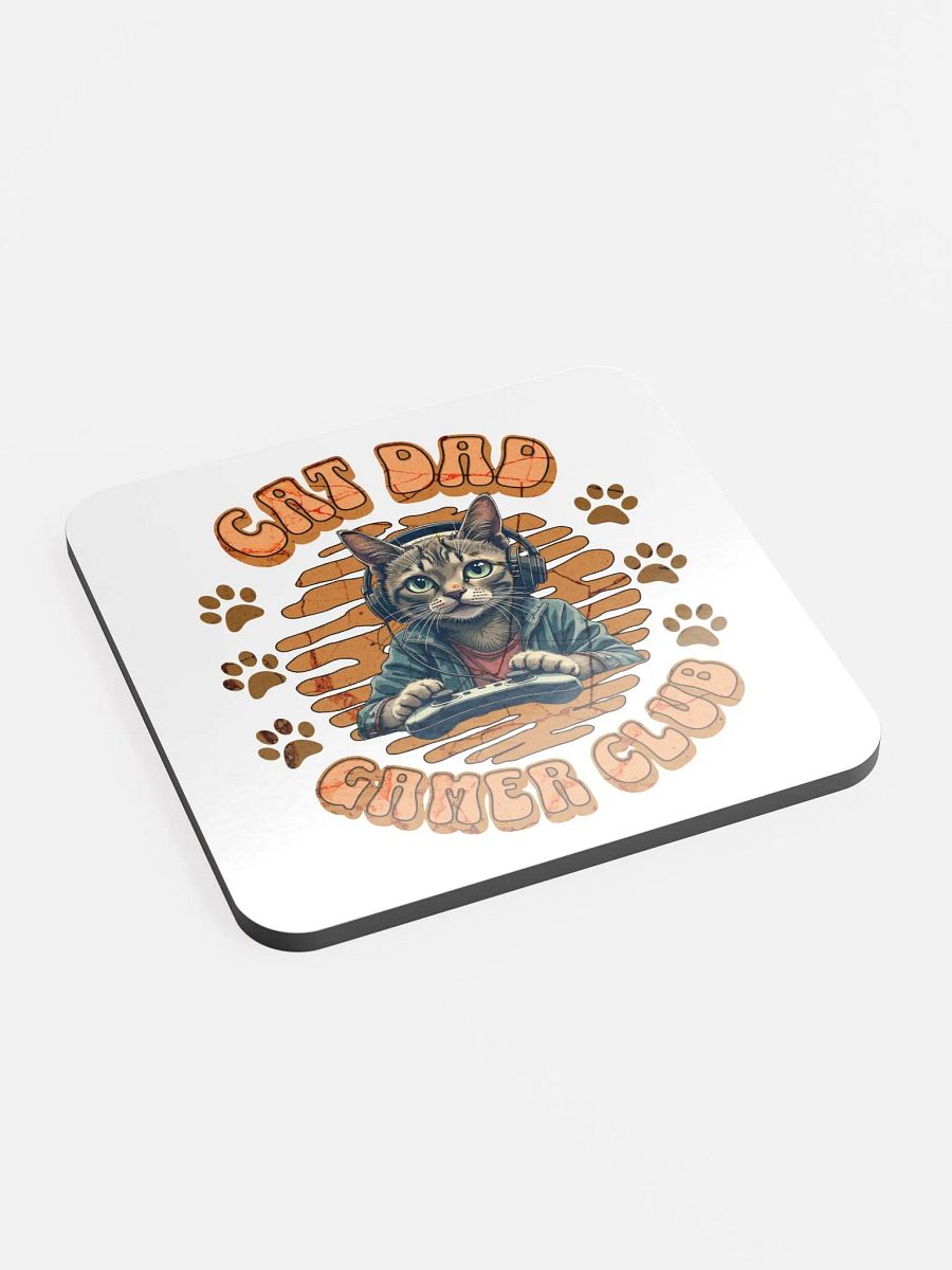 Cat Dad Gamer Club Coaster product image (3)
