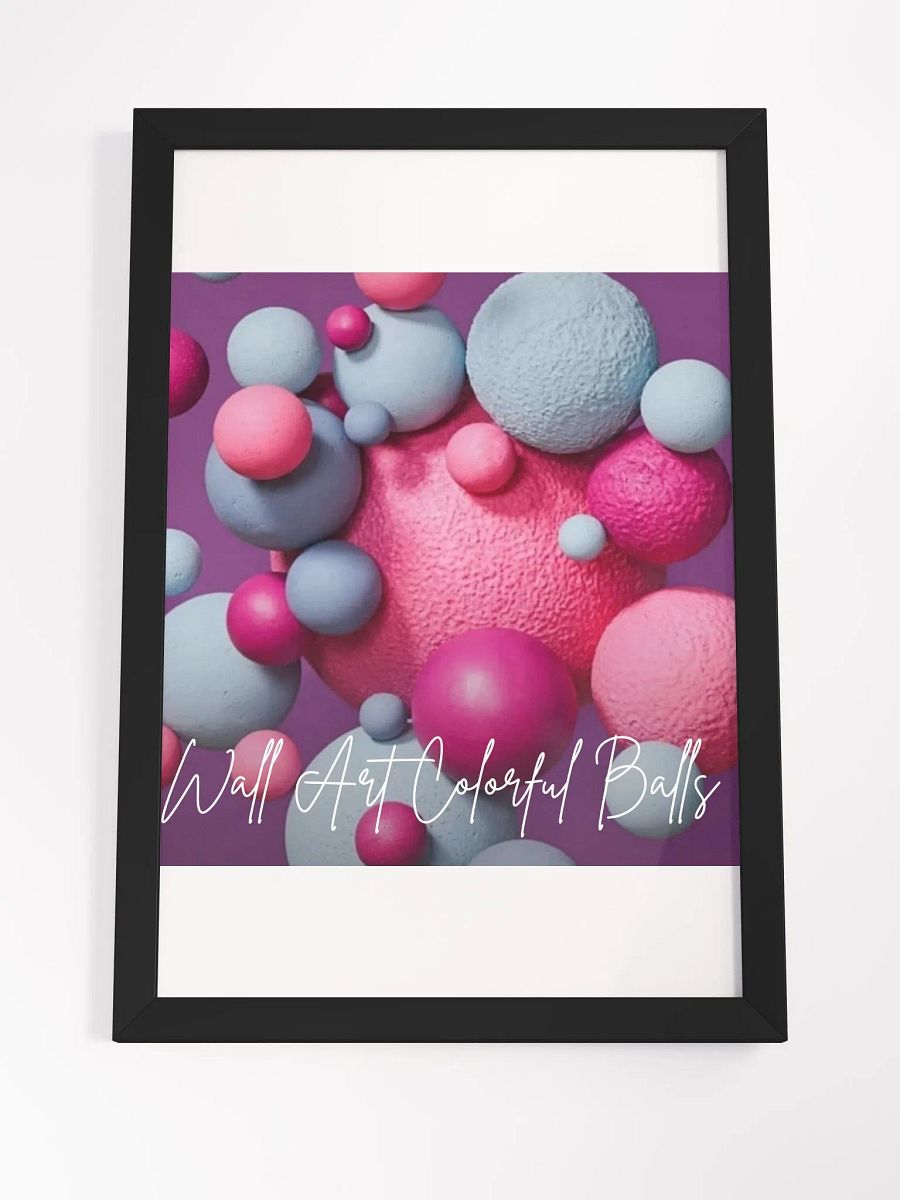 Colorful Balls Framed High-Quality Matte Poster (in) product image (4)