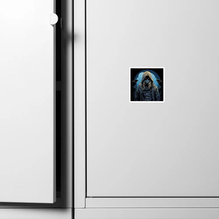 Premium Vinyl Magnet 🔵 Dark Crow Man Thoughts product image (10)