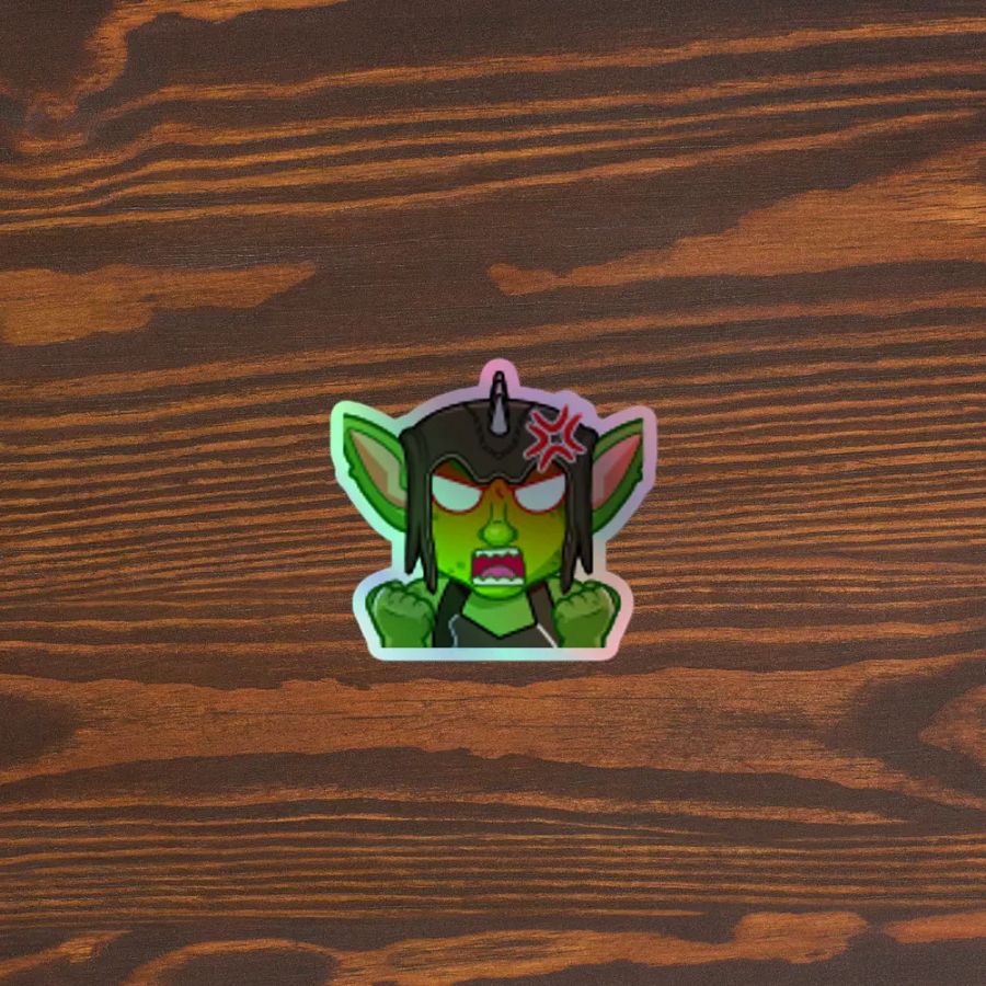 Angry Holographic Sticker product image (3)