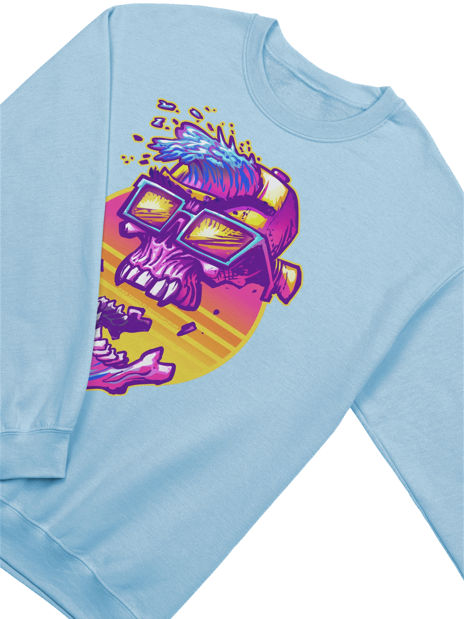 GrumpyBeard WaveSkull - Crewneck Sweatshirt Gildan Classic product image (10)